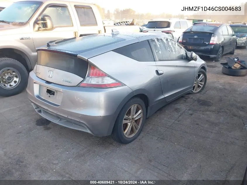 2012 Honda Cr-Z VIN: JHMZF1D46CS004683 Lot: 40689421