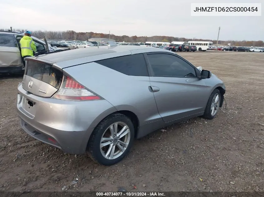 2012 Honda Cr-Z Ex VIN: JHMZF1D62CS000454 Lot: 40734077