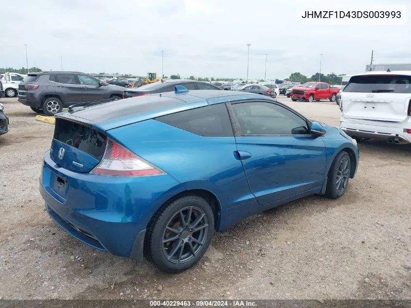 2013 Honda Cr-Z VIN: JHMZF1D43DS003993 Lot: 40229463