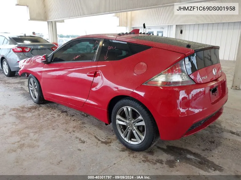 2013 Honda Cr-Z Ex VIN: JHMZF1C69DS001958 Lot: 40301797