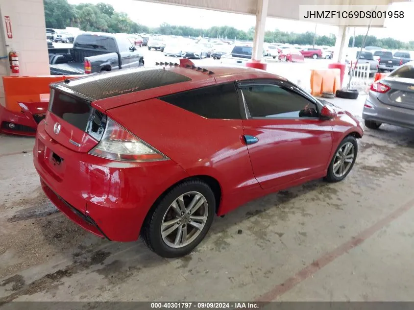 2013 Honda Cr-Z Ex VIN: JHMZF1C69DS001958 Lot: 40301797