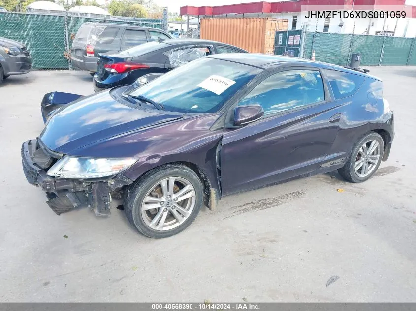 2013 Honda Cr-Z Ex VIN: JHMZF1D6XDS001059 Lot: 40558390