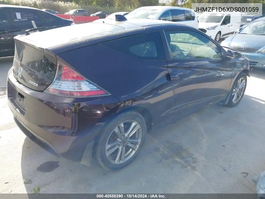 2013 Honda Cr-Z Ex VIN: JHMZF1D6XDS001059 Lot: 40558390