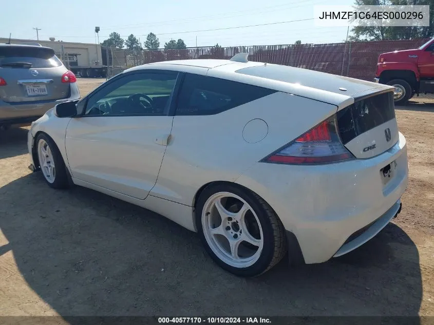 JHMZF1C64ES000296 2014 Honda Cr-Z Ex