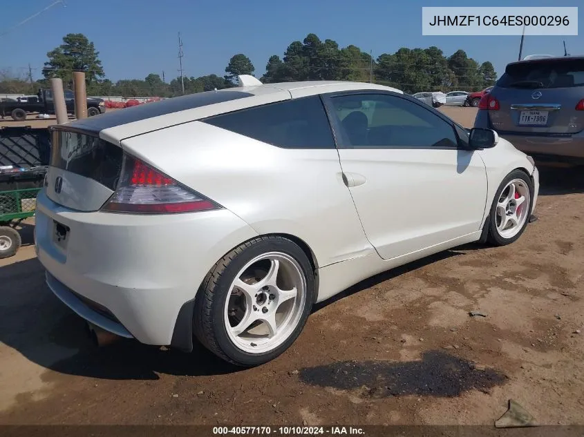 2014 Honda Cr-Z Ex VIN: JHMZF1C64ES000296 Lot: 40577170