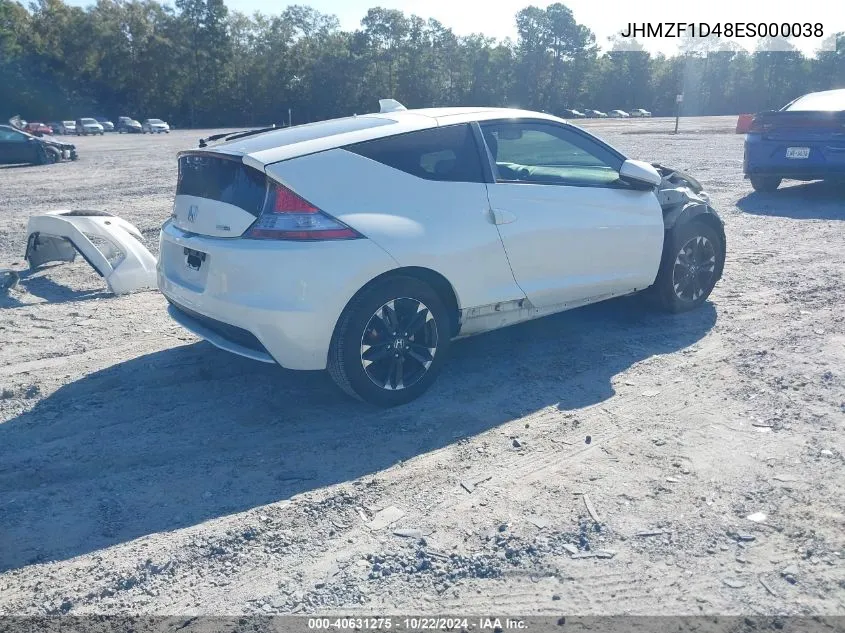 2014 Honda Cr-Z VIN: JHMZF1D48ES000038 Lot: 40631275