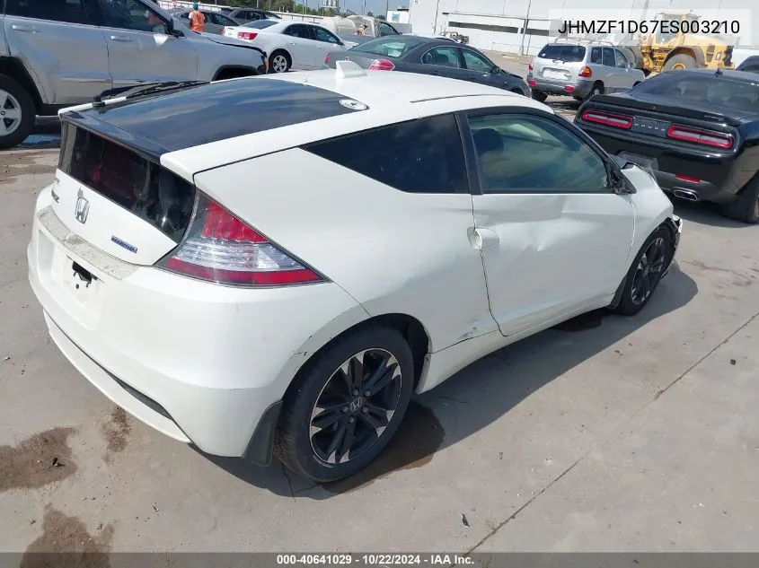 2014 Honda Cr-Z Ex VIN: JHMZF1D67ES003210 Lot: 40641029