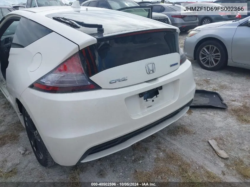 2015 Honda Cr-Z Ex VIN: JHMZF1D69FS002366 Lot: 40502596