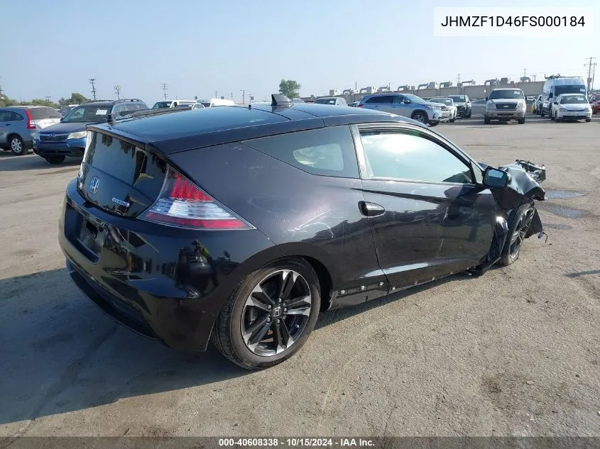 2015 Honda Cr-Z VIN: JHMZF1D46FS000184 Lot: 40608338