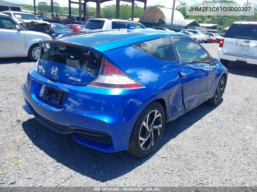 2016 Honda Cr-Z Ex/Ex-L Navi VIN: JHMZF1C61GS000307 Lot: 39741836