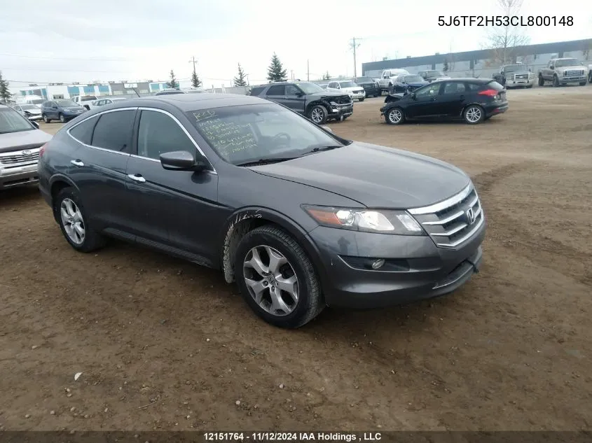 2012 Honda Crosstour VIN: 5J6TF2H53CL800148 Lot: 12151764