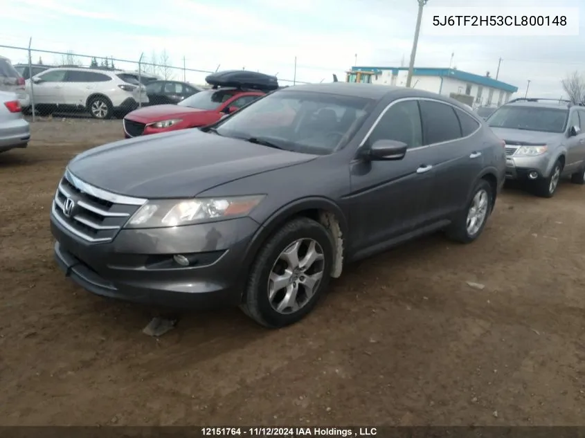 2012 Honda Crosstour VIN: 5J6TF2H53CL800148 Lot: 12151764