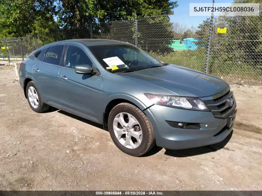 5J6TF2H59CL008036 2012 Honda Crosstour Ex-L