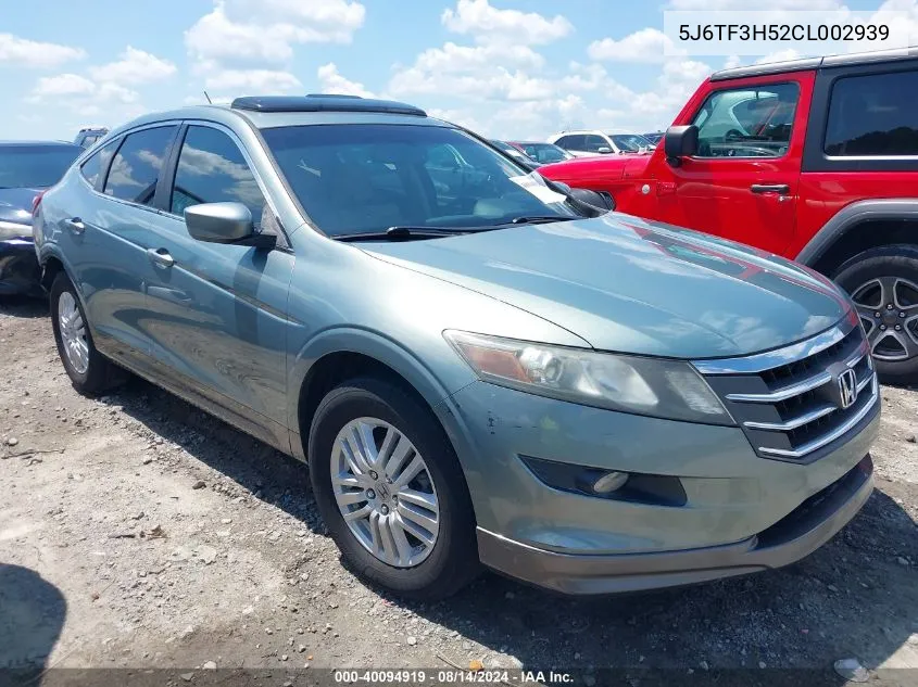 2012 Honda Crosstour 2.4 Ex-L VIN: 5J6TF3H52CL002939 Lot: 40094919