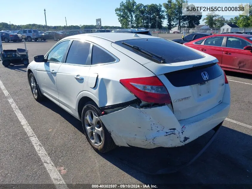 2012 Honda Crosstour Ex-L VIN: 5J6TF2H55CL000838 Lot: 40302597