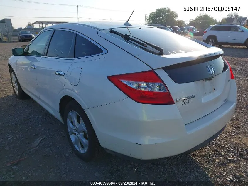 2012 Honda Crosstour Ex-L VIN: 5J6TF2H57CL008147 Lot: 40399684