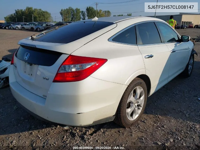 2012 Honda Crosstour Ex-L VIN: 5J6TF2H57CL008147 Lot: 40399684