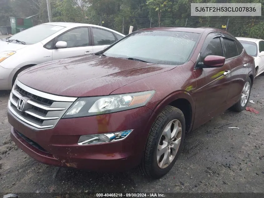 2012 Honda Crosstour Ex-L VIN: 5J6TF2H53CL007836 Lot: 40465218