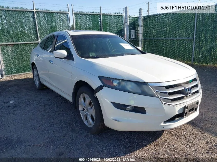 2012 Honda Crosstour Ex-L VIN: 5J6TF1H51CL001270 Lot: 40468628