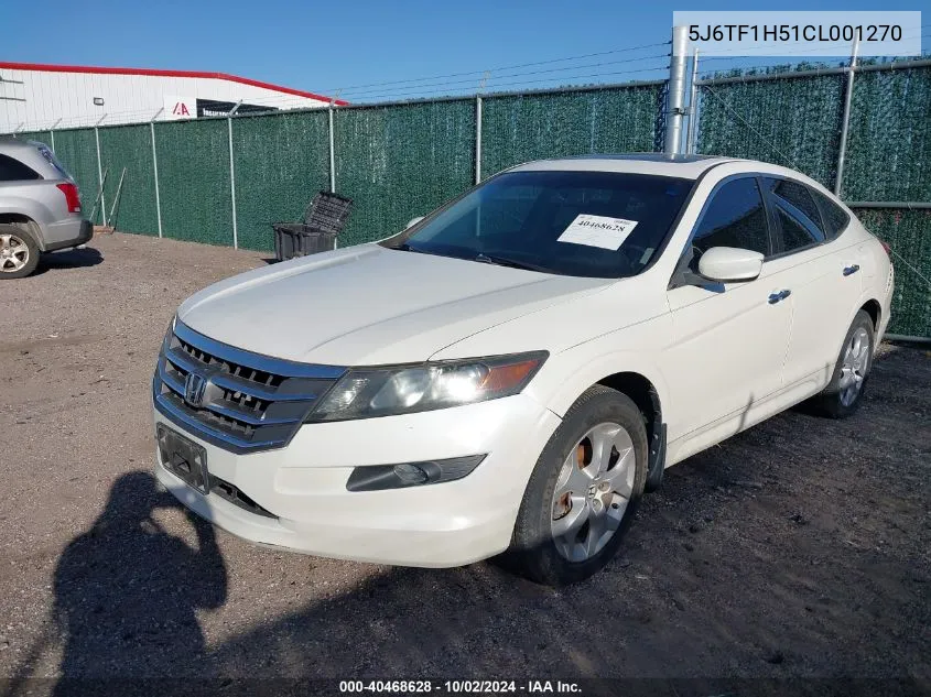 2012 Honda Crosstour Ex-L VIN: 5J6TF1H51CL001270 Lot: 40468628