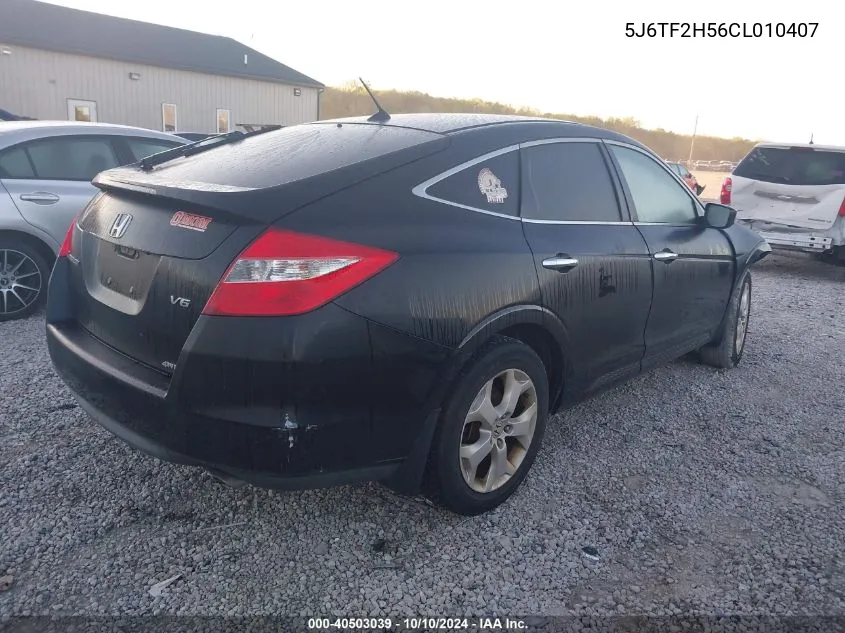 2012 Honda Crosstour Ex-L VIN: 5J6TF2H56CL010407 Lot: 40503039