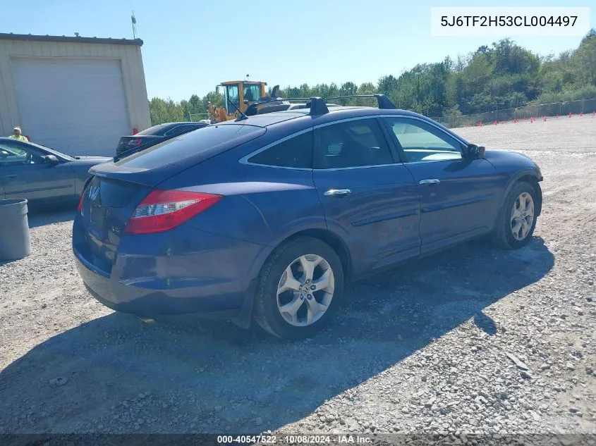 2012 Honda Crosstour Ex-L VIN: 5J6TF2H53CL004497 Lot: 40547522