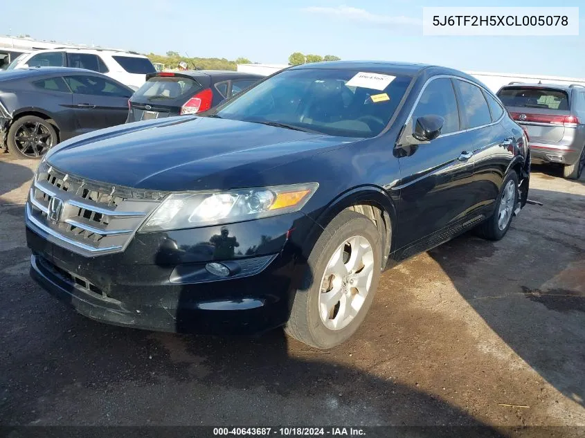 5J6TF2H5XCL005078 2012 Honda Crosstour Ex-L