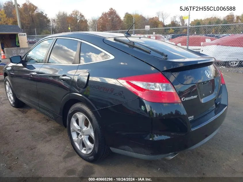 2012 Honda Crosstour Ex-L VIN: 5J6TF2H55CL006588 Lot: 40665298