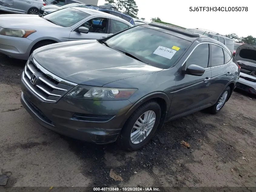 2012 Honda Crosstour 2.4 Ex VIN: 5J6TF3H34CL005078 Lot: 40713849