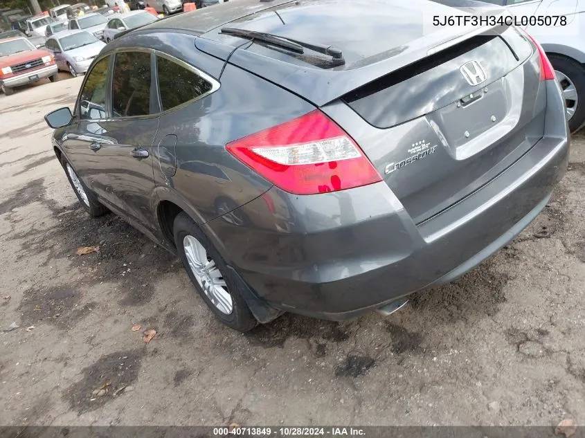 2012 Honda Crosstour 2.4 Ex VIN: 5J6TF3H34CL005078 Lot: 40713849