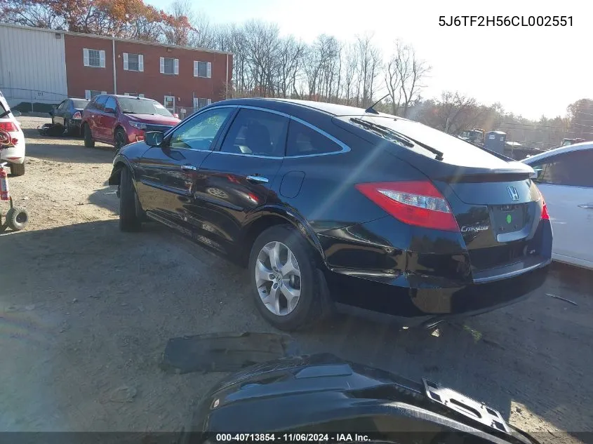 2012 Honda Crosstour Ex-L VIN: 5J6TF2H56CL002551 Lot: 40713854