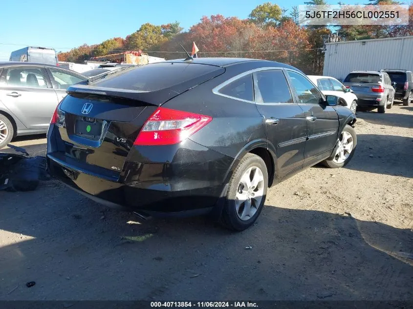 2012 Honda Crosstour Ex-L VIN: 5J6TF2H56CL002551 Lot: 40713854