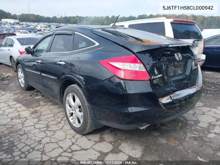 2012 Honda Crosstour Ex-L VIN: 5J6TF1H58CL000942 Lot: 40725608