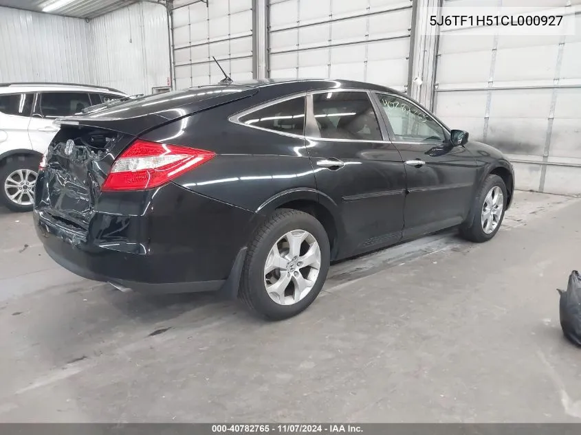 2012 Honda Crosstour Ex-L VIN: 5J6TF1H51CL000927 Lot: 40782765