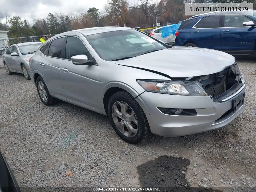 2012 Honda Crosstour Ex-L VIN: 5J6TF2H51CL011979 Lot: 40792817