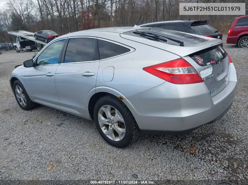 2012 Honda Crosstour Ex-L VIN: 5J6TF2H51CL011979 Lot: 40792817