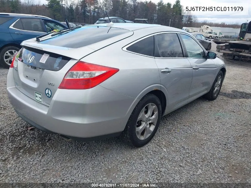 2012 Honda Crosstour Ex-L VIN: 5J6TF2H51CL011979 Lot: 40792817