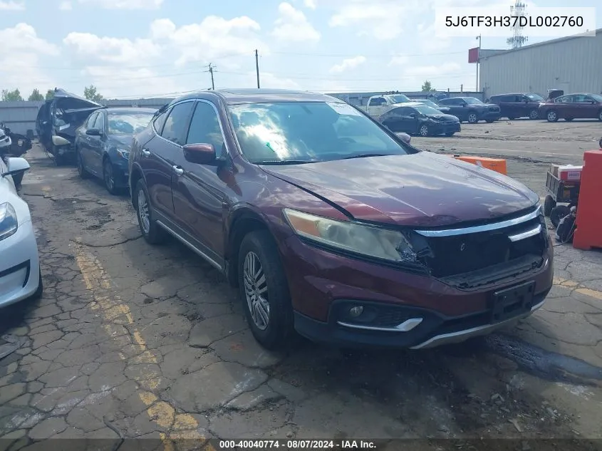 2013 Honda Crosstour Ex VIN: 5J6TF3H37DL002760 Lot: 40040774