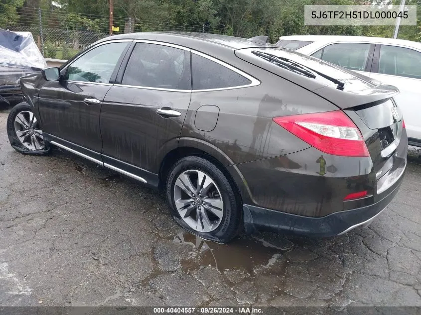 2013 Honda Crosstour Ex-L V6 VIN: 5J6TF2H51DL000045 Lot: 40404557