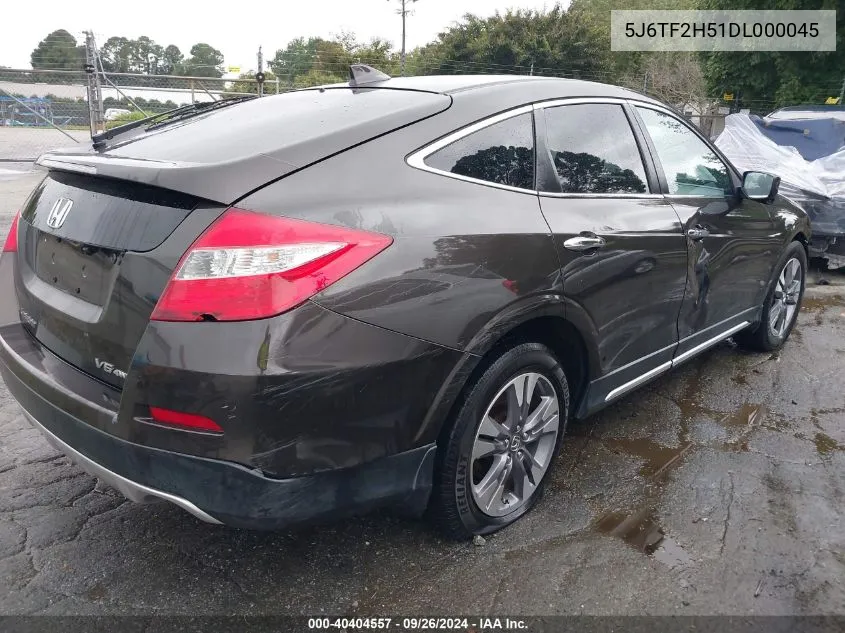 2013 Honda Crosstour Ex-L V6 VIN: 5J6TF2H51DL000045 Lot: 40404557