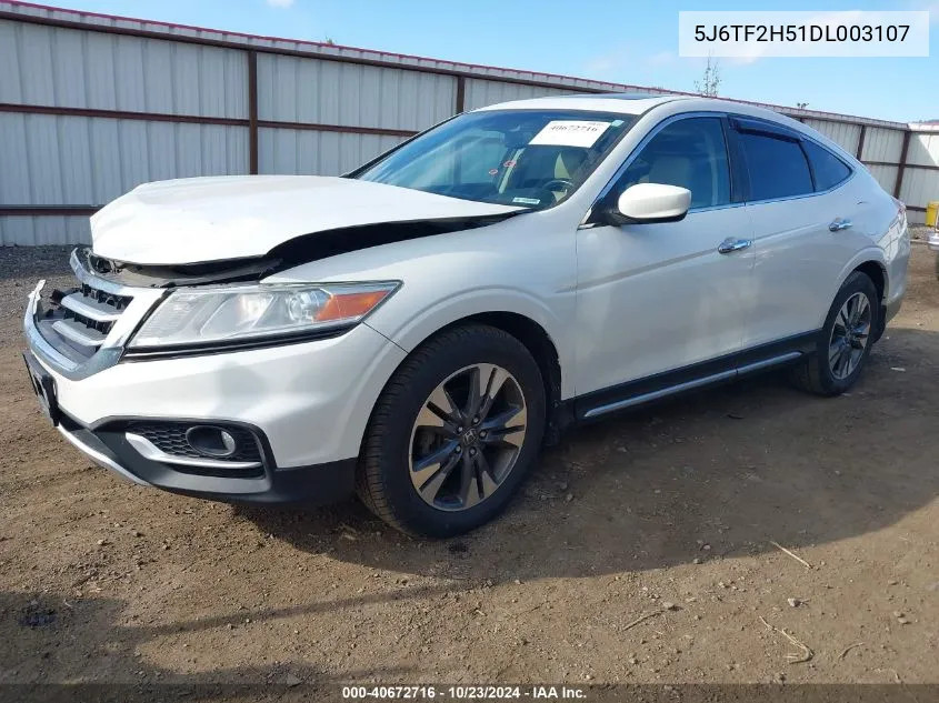 2013 Honda Crosstour Ex-L V6 VIN: 5J6TF2H51DL003107 Lot: 40672716