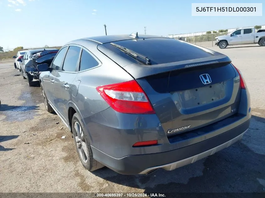 2013 Honda Crosstour Ex-L V6 VIN: 5J6TF1H51DL000301 Lot: 40695397