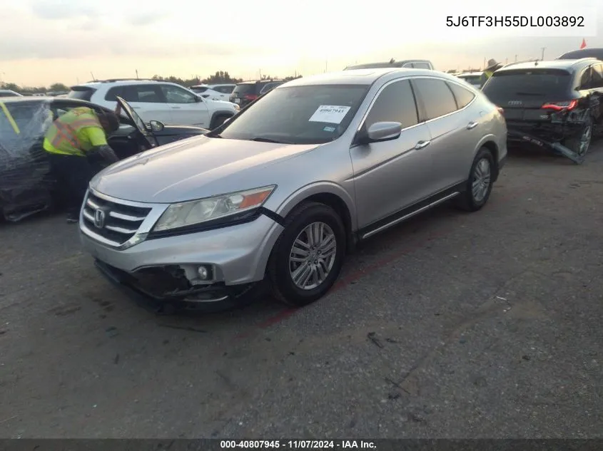 2013 Honda Crosstour Ex-L VIN: 5J6TF3H55DL003892 Lot: 40807945