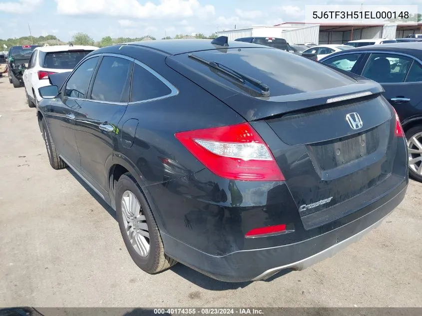 2014 Honda Crosstour Ex-L VIN: 5J6TF3H51EL000148 Lot: 40174355