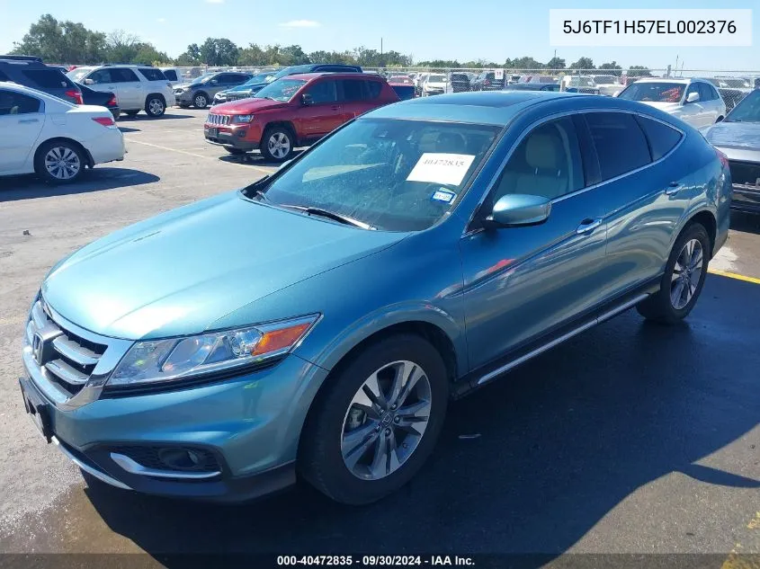 2014 Honda Crosstour Ex-L V6 VIN: 5J6TF1H57EL002376 Lot: 40472835