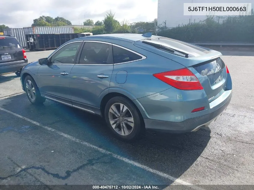 2014 Honda Crosstour Ex-L V6 VIN: 5J6TF1H50EL000663 Lot: 40475712