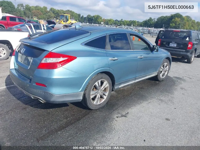 2014 Honda Crosstour Ex-L V6 VIN: 5J6TF1H50EL000663 Lot: 40475712