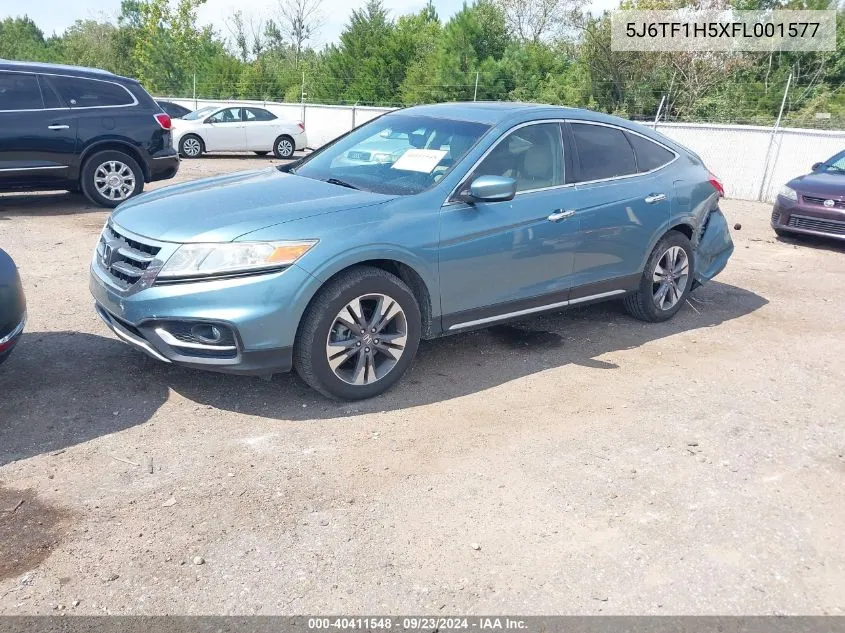 2015 Honda Crosstour Ex-L V6 VIN: 5J6TF1H5XFL001577 Lot: 40411548