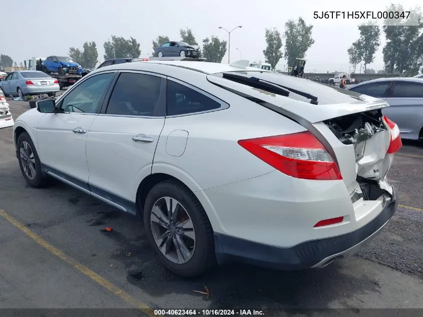 2015 Honda Crosstour Ex-L V6 VIN: 5J6TF1H5XFL000347 Lot: 40623464