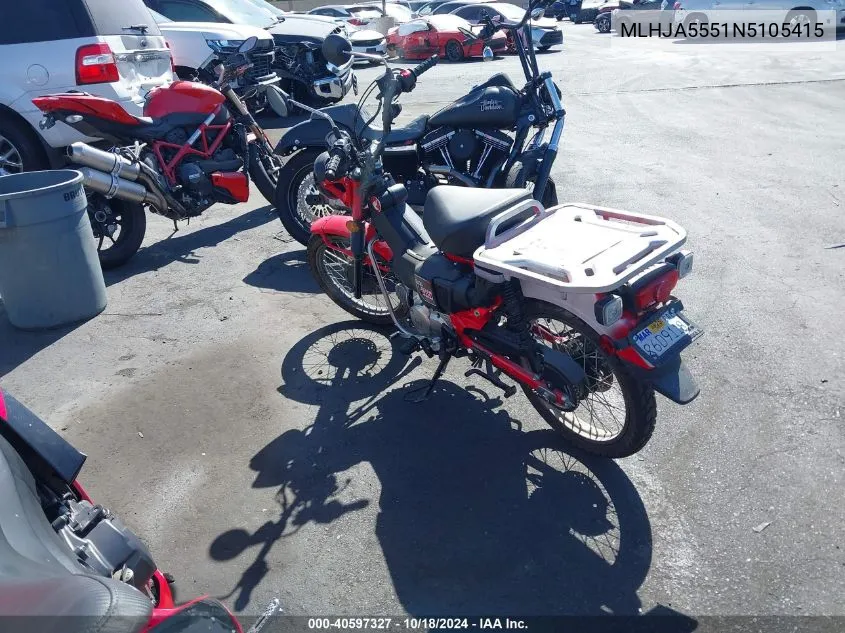 MLHJA5551N5105415 2022 Honda Ct125 A